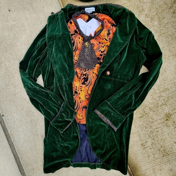 Fun Costumes Deluxe Victorian Style Mad Hatter Halloween Costume Cosplay Velvet - Picture 3 of 14